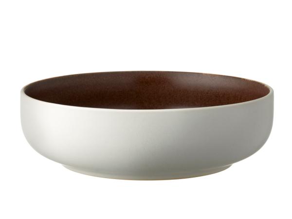 BITZ Studio Round North Pasta bowl Dia 19 cm Matte white/Matte bark