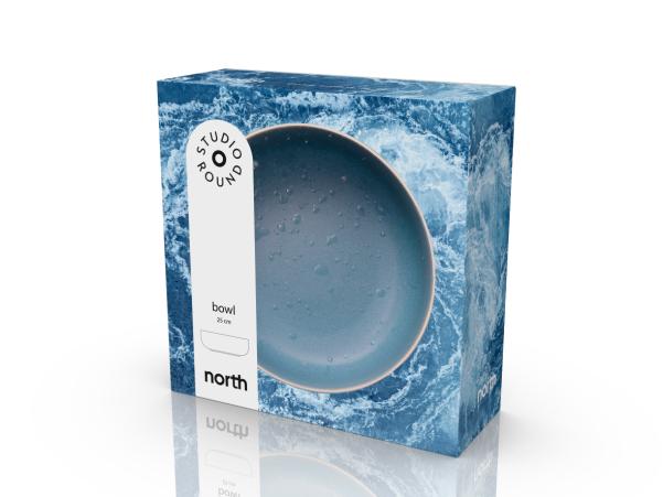 BITZ Studio Round North Salad Bowl Dia 25 Cm Matte White/Matte River