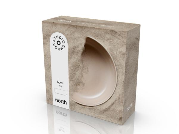 BITZ Studio Round North Salad Bowl Dia 25 Cm Matte White/Matte Sand
