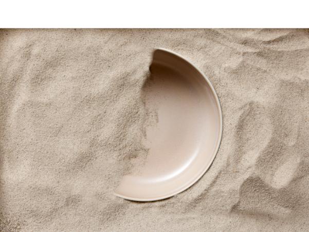 BITZ Studio Round North Salad Bowl Dia 25 Cm Matte White/Matte Sand