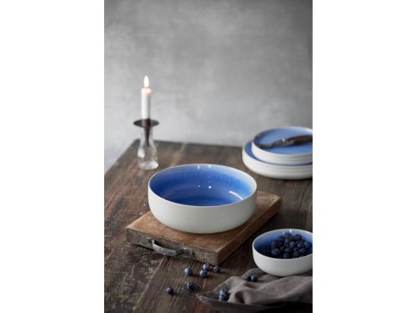 BITZ Studio Round North Salad Bowl Dia 25 Cm Matte White/Shiny River