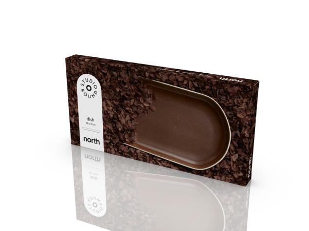 BITZ Studio Round North Serving Dish 38 X 19 Cm Matte White/Matte Bark