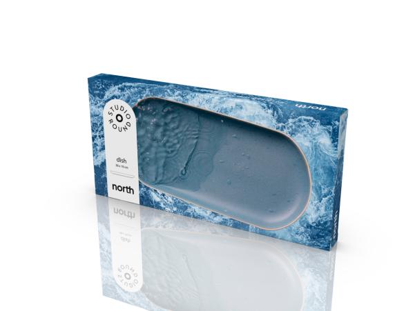 BITZ Studio Round North Serving Dish 38 X 19 Cm Matte White/Matte River