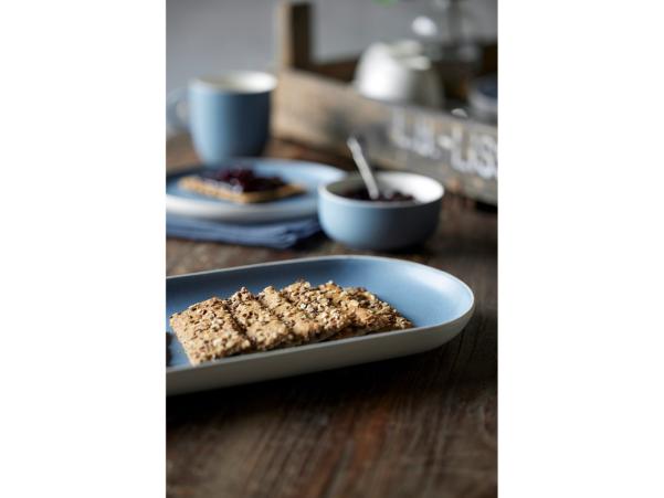 BITZ Studio Round North Serving Dish 38 X 19 Cm Matte White/Matte River