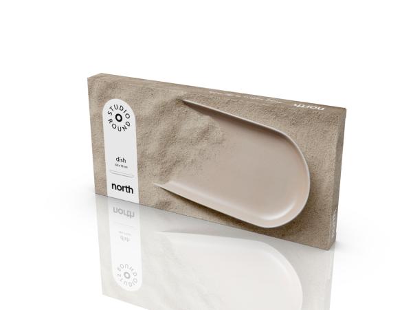 BITZ Studio Round North Serving Dish 38 X 19 Cm Matte White/Matte Sand