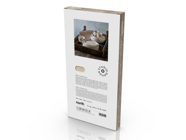 BITZ Studio Round North Serving Dish 38 X 19 Cm Matte White/Matte Sand