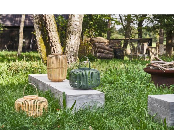 BITZ Villa Collection Alia Lantern Dia 38 X 25 Cm Dark Green