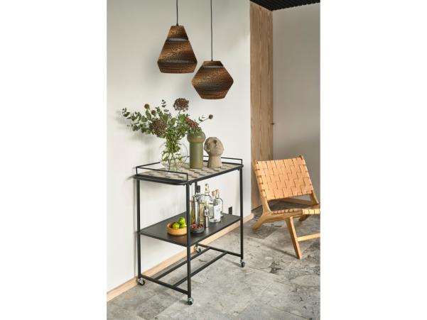 BITZ Villa Collection Alk Pendant Lamp Dia. 30 X 27 Cm Brown