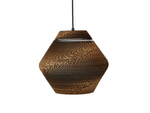 BITZ Villa Collection Alk Pendant Lamp Dia. 30 X 27 Cm Brown