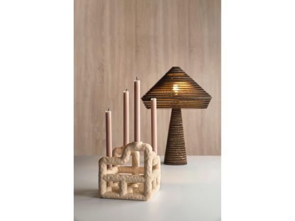BITZ Villa Collection Alk Table Lamp Dia 42 X 54 Cm Brown