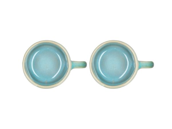 BITZ Villa Collection Allure Espresso Cup Dia 6.5 X 5.1 Cm 0.08 Liter 2 Pcs Green/Blue