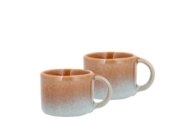 BITZ Villa Collection Allure Espresso cup Dia 6.5 x 5.1 cm 0.08 liter 2 pcs Blue/Amber