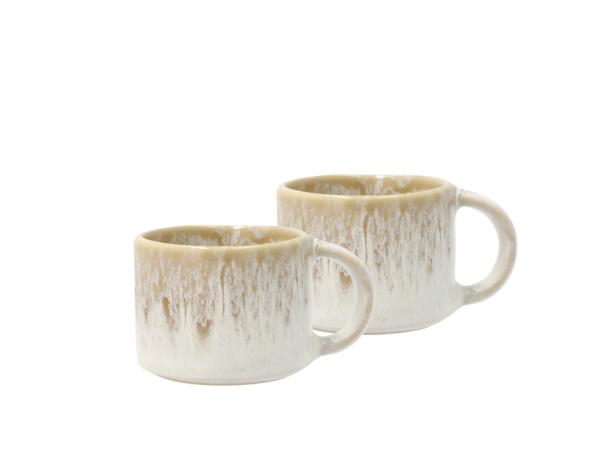 BITZ Villa Collection Allure Espresso cup Dia 6.5 x 5.1 cm 0.08 liter 2 pcs Cream/Sand