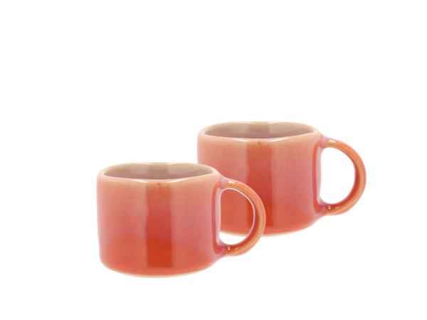 BITZ Villa Collection Allure Espresso cup Dia 6.5 x 5.1 cm 0.08 liter 2 pcs Purple/Orange