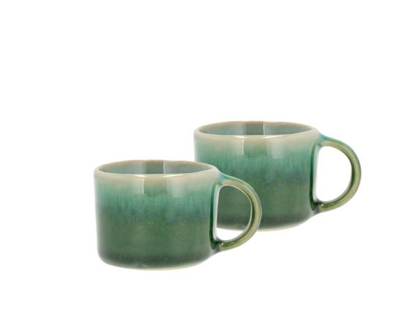 BITZ Villa Collection Allure Espresso cup Dia 6.5 x 5.1 cm 0.08 liter 2 pcs Green/Blue