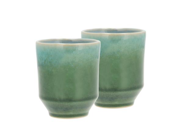 BITZ Villa Collection Allure Mug Dia 7.5 x 9 cm 0.18 liter 2 pcs Green/Blue