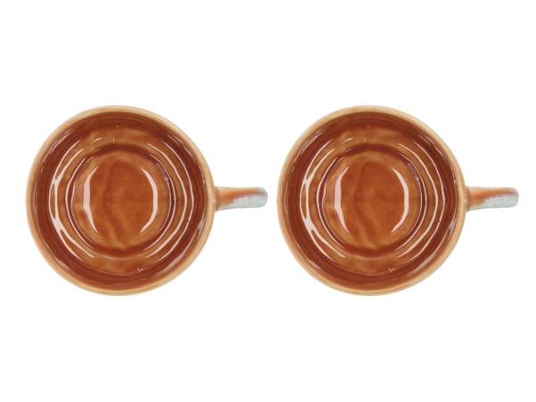 BITZ Villa Collection Allure Mug W. Handle Dia 8.5 X 6 Cm 0.16 Liter 2 Pcs Blue/Amber