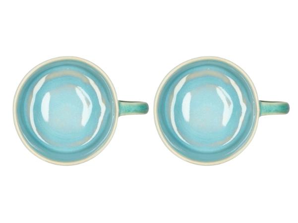BITZ Villa Collection Allure Mug W. Handle Dia 8.5 X 6 Cm 0.16 Liter 2 Pcs Green/Blue