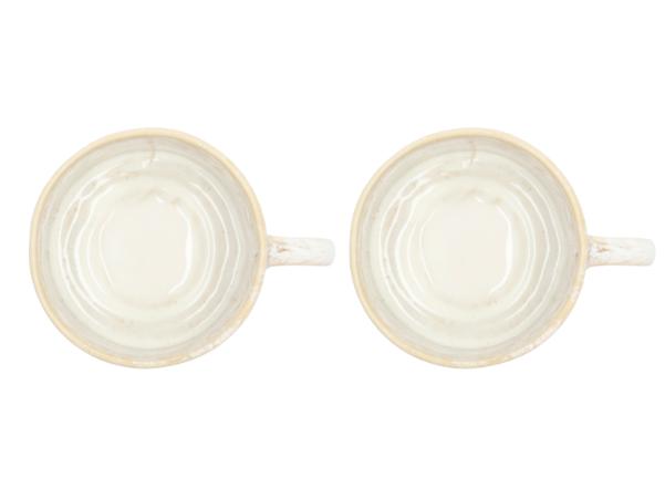 BITZ Villa Collection Allure Mug W. Handle Dia 8.5 X 6 Cm 0.16 Liter 2 Pcs Cream/Sand