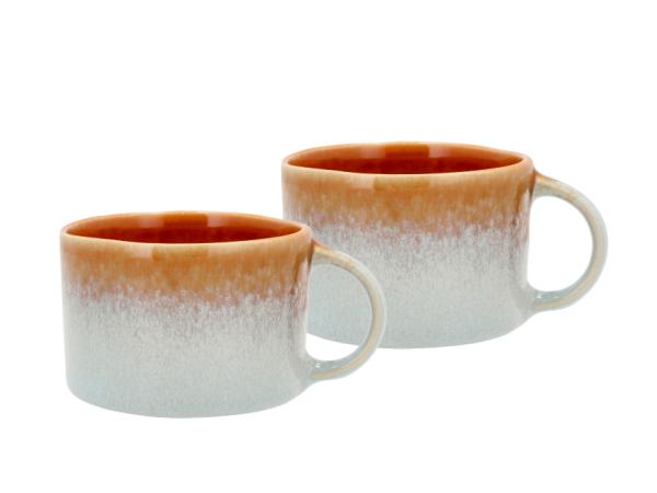 BITZ Villa Collection Allure Mug w. handle Dia 8.5 x 6 cm 0.16 liter 2 pcs Blue/Amber
