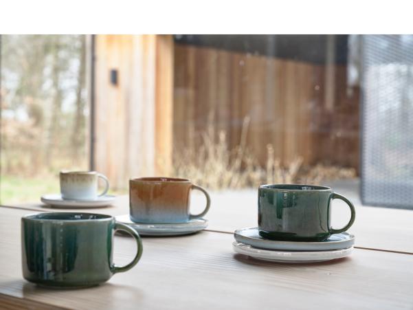 BITZ Villa Collection Allure Saucer Dia 13.2 X 1.5 Cm 2 Pcs Light Blue