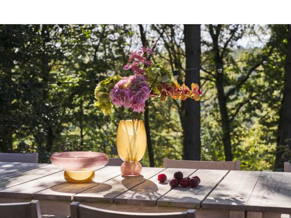 BITZ Villa Collection Aurora Vase Dia 16.5 X 30 Cm Rose/Yellow