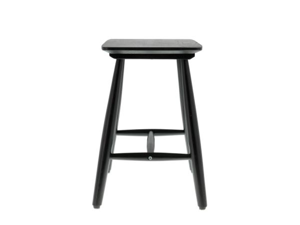 BITZ Villa Collection Bast Stool 46.5 X 28 X 45 Cm Black