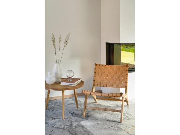 BITZ Villa Collection Bodo Table Dia 70.5 X 44.5 Cm Nature Oiled Oak