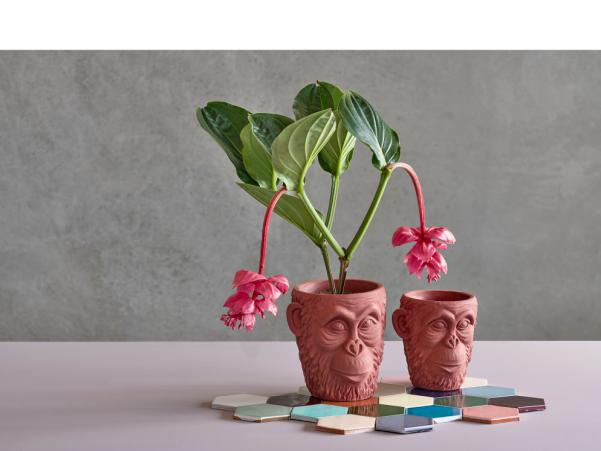 BITZ Villa Collection Calbe Flowerpot Dia 22 X 22.5 Cm Red Brown
