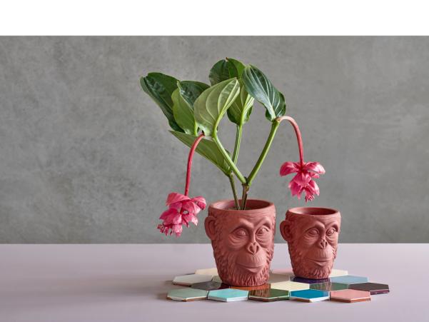 BITZ Villa Collection Calbe Flowerpot Dia 22 X 22.5 Cm Red Brown