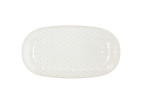 BITZ Villa Collection Elstra Plate 25.5 x 14 x 2.5 cm Offwhite ass