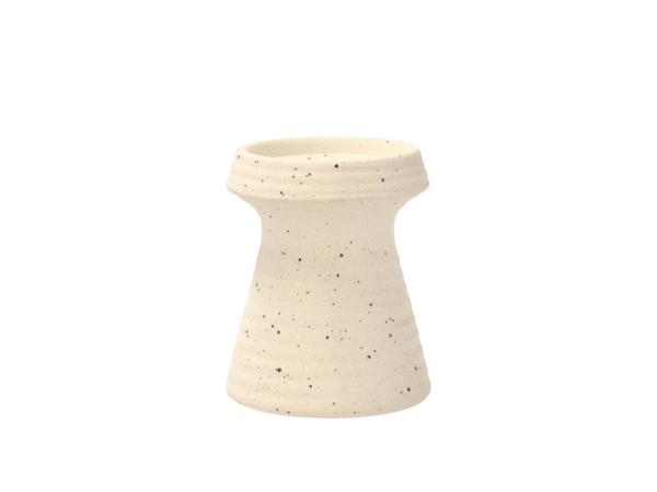BITZ Villa Collection Elv Block candlestick Dia 10 x 11.5 cm Offwhite