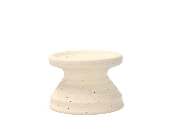 BITZ Villa Collection Elv Block candlestick Dia 11 x 7.5 cm Offwhite