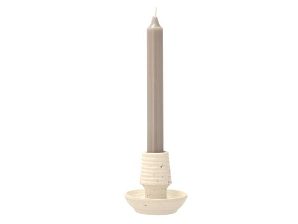 BITZ Villa Collection Elv Candlestick Dia 8.5 X 8 Cm Offwhite