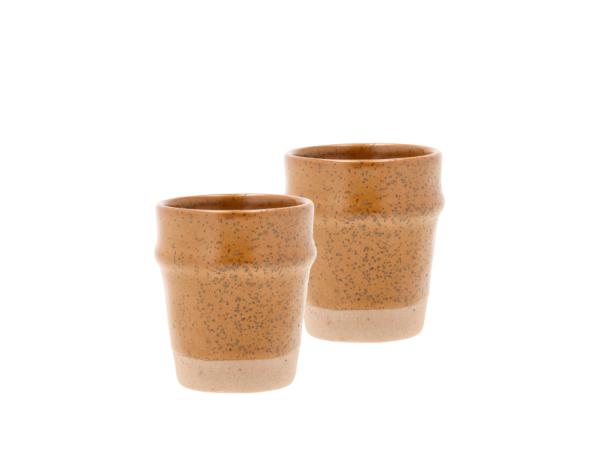 BITZ Villa Collection Evig Espresso cup Dia 6 x 7 cm 0.1 liter 2 pcs Amber
