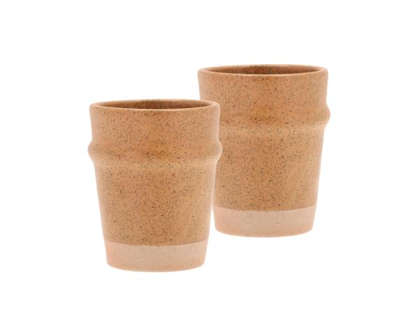 BITZ Villa Collection Evig Mug Dia 8 X 10 Cm 0.35 Liter 2 Pcs Amber
