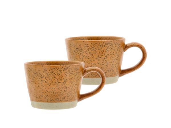 BITZ Villa Collection Evig Mug w. handle Dia 14 x 10 x 7.3 cm 0.3 liter 2 pcs Amber