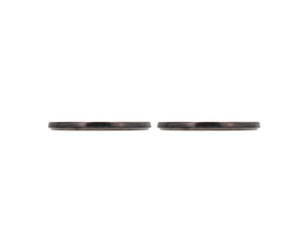 BITZ Villa Collection Fjord Lunch Plate Dia 20.5 X 1.5 Cm 2 Pcs Black Metallic