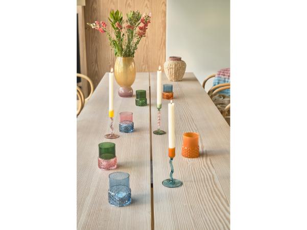 BITZ Villa Collection Glow Tealight Holder Dia 7.7 X 10 Cm Green/Rose