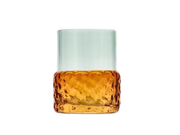 BITZ Villa Collection Glow Tealight holder Dia 7.7 x 10 cm Blue/Amber