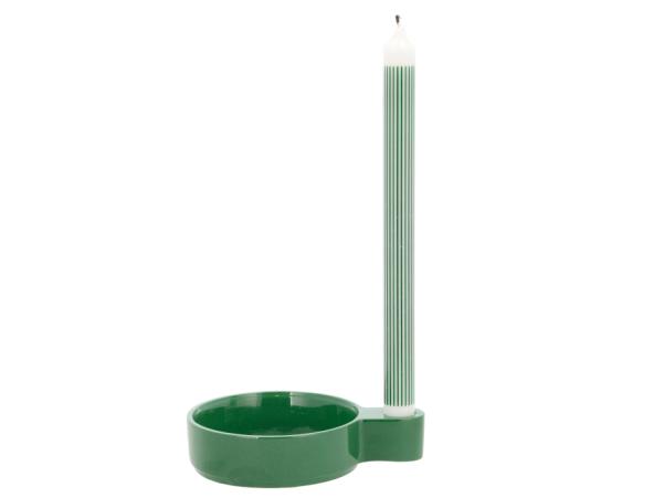 BITZ Villa Collection Halo Candlestick 16 X 12 X 3.6 Cm Green