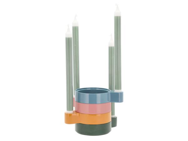 BITZ Villa Collection Halo Candlestick 16 X 12 X 3.6 Cm Green