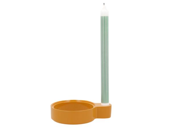 BITZ Villa Collection Halo Candlestick 16 X 12 X 3.6 Cm Amber