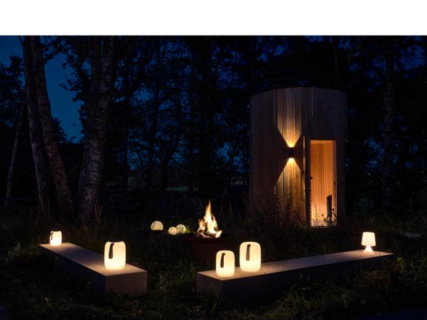 BITZ Villa Collection Hav LED Lamp W. Speaker Dia 12.5 X 15.5 Cm White/Sand