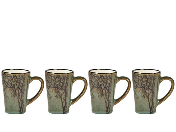 BITZ Villa Collection Hela Espresso cup Dia. 5.5 x 8 cm 0.1 liter 4 pcs Green