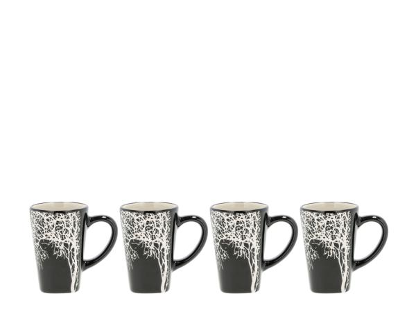 BITZ Villa Collection Hela Espresso cup Dia. 5.5 x 8 cm 0.1 liter 4 pcs Black