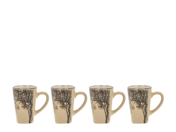BITZ Villa Collection Hela Espresso cup Dia. 5.5 x 8 cm 0.1 liter 4 pcs Brown