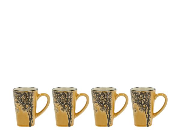 BITZ Villa Collection Hela Espresso cup Dia. 5.5 x 8 cm 0.1 liter 4 pcs Golden yellow