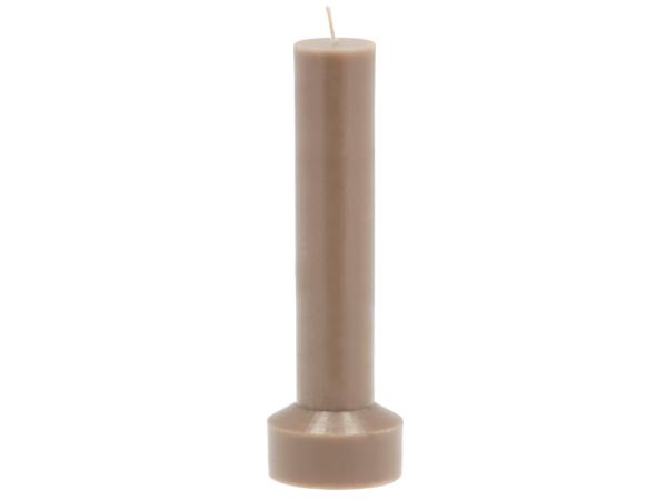 BITZ Villa Collection Hvils Pillar candle Dia 8 x 23 cm Taupe