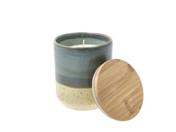 BITZ Villa Collection Iris Cactus Blossom Fragrance Candle Dia 8 X 9.5 Cm Yellow Brown